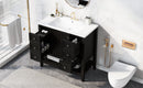 36' Bathroom Vanity with Sink Combo, One Cabinet and Three Drawers, Solid Wood and MDF Board, Black (Old Sku:SY999505AAB)