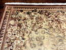 Aubusson Wool Rug 9x11, Wool with Silk Highlights, European Design, Vintage, Handmade, Floral, Fine 210 KPSI