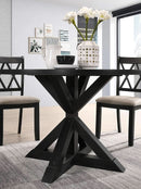 Ebony Five Piece Cross Buck Timbercrafted Dining Set