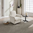 Swivel Accent Chair Modern Barrel Armchair with Wood Base for Bedroom Reading Waiting Living Room