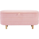 2-Pieces Bedroom Sets Full Size Flower-Shaped Upholstered LED Platform Bed with Storage Ottoman-Sherpa Fabric, Pink