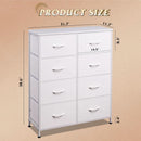 Fabric Dresser For Bedroom Tall White Modern Storage Unit