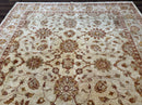Pakistani Peshawar Rug 8x10, Pak Persian Traditional Oriental Carpet, Handmade, Wool, Allover Pattern