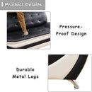 Leather Sofa Set With Loveseat For Living Room Black White