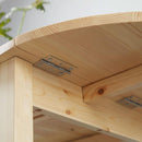 55 Inch Solid Pine Dropleaf Dining Table Expandable