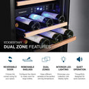 Edgestar Premium 24-Inch 101 Bottle Capacity Built-In Dual Zone Wine Cooler (SAK92835)