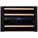 Edgestar 24-Inch 141 Bottle Capacity Freestanding Dual Zone Wine Cooler With Interior Lighting [CWR1552DZ] (SAK49245)