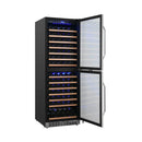 Edgestar 24-Inch 142 Bottle Built-In Dual Zone Double Door Wine Cooler With Door Lock [CWR1553DD] (SAK30742)