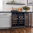 Edgestar 30-Inch Wide 56 Bottle Capacity Built-In French Door Wine Cooler With Door Locks [CWR5631FD] (SAK56381)