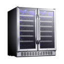 Edgestar 30-Inch Wide 56 Bottle Capacity Built-In French Door Wine Cooler With Door Locks [CWR5631FD] (SAK56381)