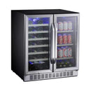 Edgestar 30-Inch Wide 28 Bottle Built In Dual Zone Beverage Center With 86 Can Capacity (SAK35972)
