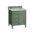 James Martin Brittany 30" Single Bathroom Vanity, Smokey Celadon