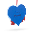 Paris Heart with Eiffel Tower and Bonjour Café Resin Christmas Ornament
