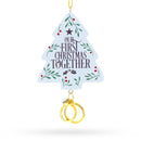 Our First Christmas Together Tree with Wedding Rings Resin Christmas Ornament
