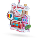 Golden Gate Bridge Cable Car San Francisco Resin Christmas Ornament