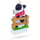 Dairy Fresh Cow with Milk Can Resin Christmas Ornament