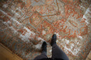 8x11 Antique Distressed Karaja Carpet
