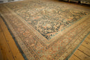 RESERVED 11x15.5 Vintage Distressed Mahal Carpet
