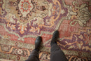 6.5x10.5 Vintage Distressed Oushak Carpet
