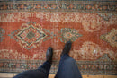 3.5x11.5 Vintage Distressed Mahal Rug Runner