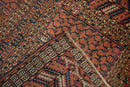 4x5 Antique Turkmen Square Rug