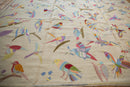 8.5x9.5 Mixed Weave Pakistani Pictorial Kilim Design Square Carpet