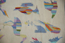 8.5x9.5 Mixed Weave Pakistani Pictorial Kilim Design Square Carpet