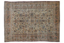 7x9.5 Vintage Distressed Isfahan Carpet