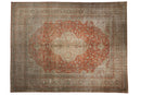 RESERVED 9.5x12.5 Vintage Distressed Tea Washed Kayseri Carpet