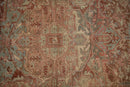 8x11.5 Vintage Distressed Heriz Carpet