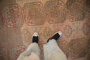 7x10.5 Vintage Distressed Ersari Carpet