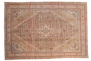 RESERVED 7x10 Vintage Distressed Overdyed Bibikabad Carpet