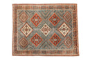 4x5.5 Vintage Distressed Afshar Rug