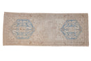 4x10.5 Vintage Distressed Caucasian Rug Runner