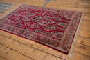 3.5x5 Vintage Fine Sarouk Rug