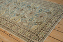 3.5x4.5 Vintage Distressed Tabriz Square Rug