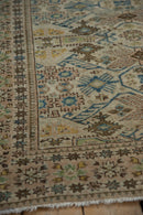 3.5x4.5 Vintage Distressed Tabriz Square Rug