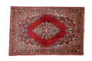 3.5x5 Vintage Sarouk Rug