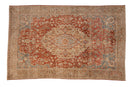 6.5x10.5 Vintage Distressed Tabriz Carpet