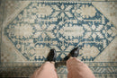 4x6.5 Vintage Distressed Hamadan Rug