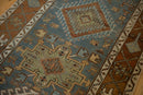 3x14.5 Vintage Distressed Karaja Rug Runner