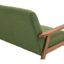 Mid-Century Modern Solid Loveseat Sofa Upholstered Linen Loveseat, 2-Seat Upholstered Loveseat Sofa Modern Couch