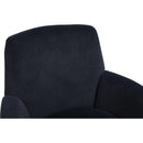 Velvet Swivel Barrel Chair, Swivel Accent Chairs Armchair for Living Room, Reading Chairs for Bedroom Comfy, Round Barrel Chairs with Gold Stainless Steel Base (Black)