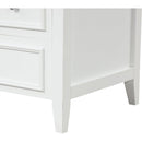 30' Bathroom Vanity with Sink, Bathroom Vanity Cabinet with Three Drawers and Door, Solid Wood and MDF, White