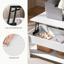Lift Top Coffee Table With Hidden Compartment And White Finish