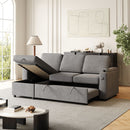 MH85.8' Sleeper Sofa, Sofa Bed - 2 in 1 Pull Out Sofa Bed with Storage Sofa, Sofa Sleeper with Pull Out Bed with Charging Port
