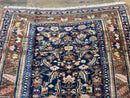 Caucasian Kalegy Rug 6x11, Wide Runner, Wool Hand Knotted Carpet, Navy Blue Tribal Rug, 1920s Antique Rug, 6 x 11 Oriental Carpet