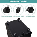Mobile 3 Drawer Filing Cabinet With Lock Black Rolling
