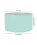 16x16x9 Island Paradise Aqua Linen Hardback Shallow Drum Lampshade