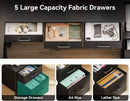 79 Inch L Shaped Desk With File Drawers Reversible Black